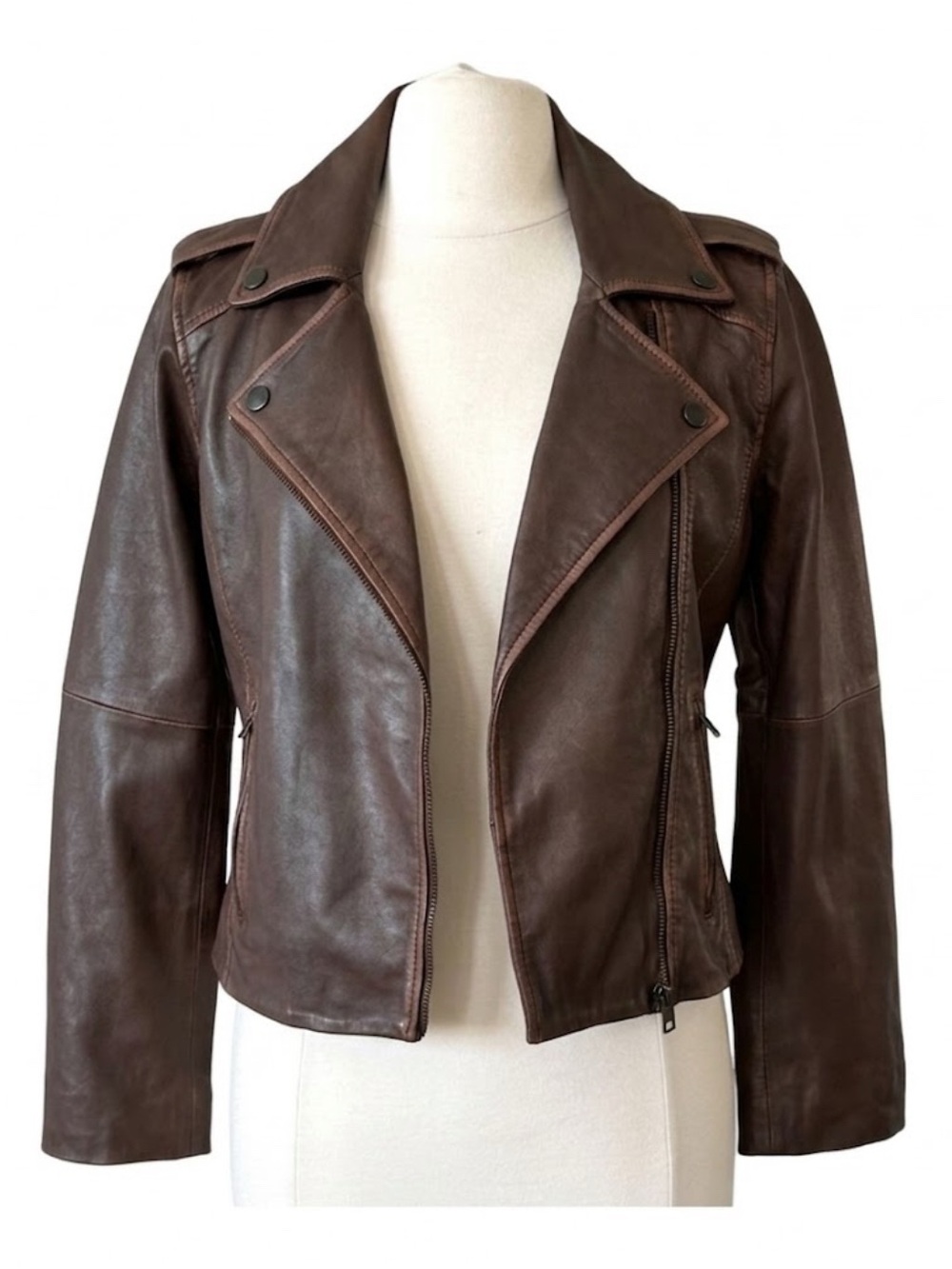 NWT LUCKY Brand Leather Jacket Sz XS (SEE COMMENTS)